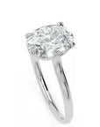 Inel de Logodnă din Aur 14k cu Moissanite Oval Solitaire de 1.6 ct