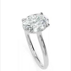 Inel de Logodnă din Aur 18k cu Diamant Creat în Laborator Oval de 1.5 ct