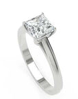 Inel de Logodnă Solitaire Princess din Aur 14k cu Diamant Creat în Laborator de 1 ct