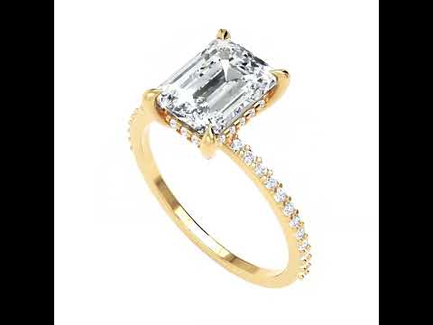 Mayfair EMERALD PAVE 2 ct YG video
