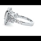 Inel de Logodnă din Aur 14k cu Diamante Create în Laborator Halo Grande Etern Pavé de 1.47 ct