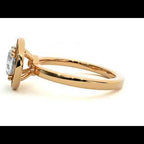 Inel de Logodnă din Aur 14k cu Diamante Create în Laborator Brilliant Halo de 0.98 ct
