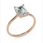 Inel de Logodnă Raphael din Aur 14k cu Moissanite Tăietură Smarald de 1.4 ct