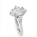 Inel de Logodnă Marquise x Ducesse din Aur 14k cu Trei Diamante Create în Laborator de 1.6 ct