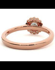 Inel de Logodnă cu Diamante Naturale Halo Etern în Crescendo de 0.60 ct