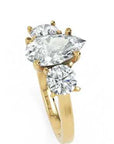 Inel de Logodnă cu Trei Diamante Naturale Pară și Rotund de 2.3 ct