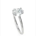 Inel de Logodnă Enigma din Aur 14k cu Diamant Creat în Laborator Solitaire Oval de 0.8 ct