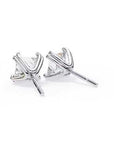Cercei Stud Lumiere din Aur 14k cu Moissanite Tăietură Princess de 3 ct