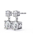 Cercei Drop Stud din Aur 14k Cu Diamante Create în Laborator Tăietură Briliant de 3.7 ct