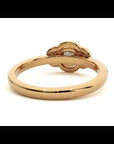 Inel de Logodnă din Aur 14k cu Moissanite Halo Pavé Trio de 0.80 ct