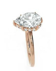 Inel de Logodnă Solitaire Halo Ascuns din Aur 14k cu Diamant Creat în Laborator Lacrimă de 1.81 ct