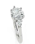 Inel de Logodnă L'Amour cu Trei Moissanite de 1.7 ct