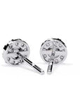 Cercei Stud Fleur din Aur 14k cu Moissanite Tăietură Briliant de 0.26 ct