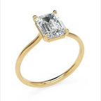 Inel de Logodnă Raphael din Aur 14k cu Moissanite Tăietură Smarald de 1.4 ct