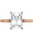 Inel de Logodnă Rachelle din Aur 18k cu Diamant Creat în Laborator Emerald de 1.02 ct din 18k Aur Roz - Castelo.ro
