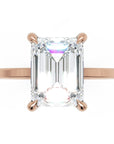 Inel de Logodnă Rachelle din Aur 18k cu Diamant Creat în Laborator Emerald de 2 ct din 18k Aur Roz - Castelo.ro