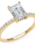 Inel de Logodnă Mayfair din Aur 14k cu Diamant Natural Emerald de 1 ct din 14k Aur Galben - Castelo.ro