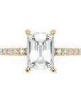 Inel de Logodnă Mayfair din Aur 18k cu Diamant Natural Emerald de 1 ct din 18k Aur Galben - Castelo.ro