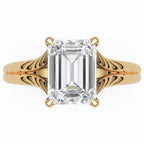 Inel de Logodnă Belgravia din Aur 18k cu Diamant Creat în Laborator Emerald de 1.5 ct din 18k Aur Galben - Castelo.ro