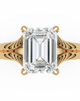 Inel de Logodnă Belgravia din Aur 14k cu Diamant Natural Emerald de 1.5 ct din 14k Aur Galben - Castelo.ro