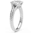 Inel de Logodnă Belgravia din Aur 18k cu Moissanite Oval de 1.5 ct din Platina - Castelo.ro