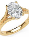 Inel de Logodnă Belgravia din Aur 14k cu Diamant Creat în Laborator Oval de 1.5 ct din 14k Aur Galben - Castelo.ro