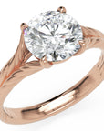 Inel de Logodnă Belgravia din Aur 14k cu Diamant Creat în Laborator Round de 1.5 ct din 14k Aur Roz - Castelo.ro