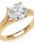 Inel de Logodnă Belgravia din Aur 18k cu Diamant Natural Round de 1.5 ct din 18k Aur Galben - Castelo.ro