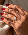 Inel de Logodnă Richmond din Aur 14k cu Diamant Natural Oval de 1 ct din 14k Aur Roz - Castelo.ro