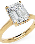 Inel de Logodnă Sloane din Aur 18k cu Diamant Natural Emerald de 2.5 ct din 18k Aur Galben - Castelo.ro