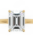 Inel de Logodnă Sloane din Aur 18k cu Diamant Natural Emerald de 2.5 ct din 18k Aur Galben - Castelo.ro