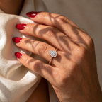 Inel de Logodnă St. Moritz din Aur 14k cu Diamant Creat în Laborator Pear de 0.5 ct din 14k Aur Roz - Castelo.ro